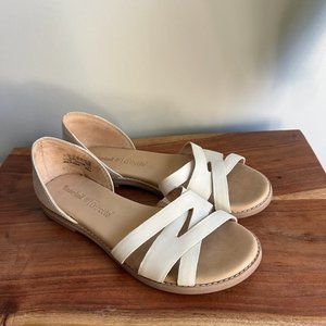 Timberland Ortholite Creamy White Leather Sandals Size 8